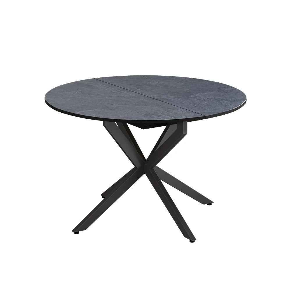 Eettafel Loyd Antraciet/Zwart 120 x 120 cm Uitschuifbaar Vicco