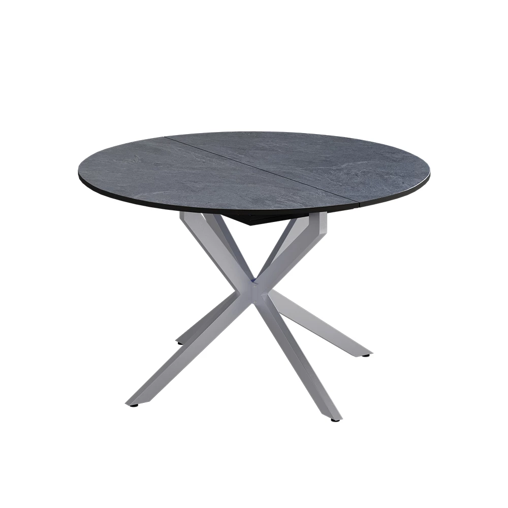 Eettafel Loyd Antraciet/Grijs 120 x 120 cm Uitschuifbaar Vicco