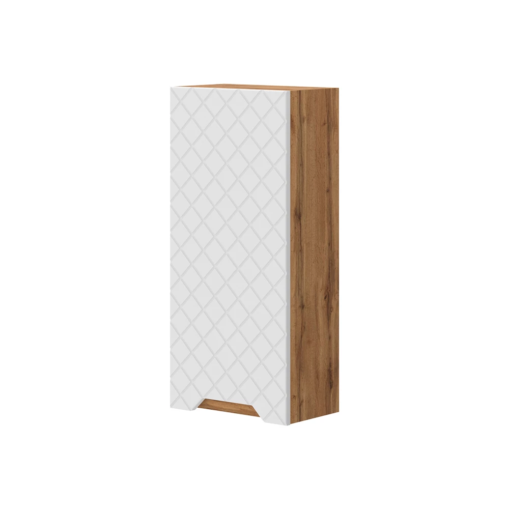 Badkamerkast Lotta Eiken/wit met tegelstructuur 20 x 72.6 cm Vicco