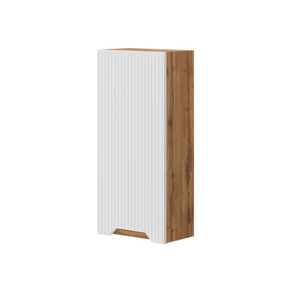 Badkamerkast Lotta Eiken/wit gestreept 20 x 72.6 cm Vicco