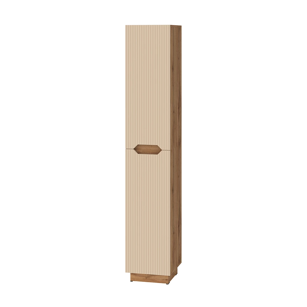 Badkamerkast Lotta Eiken/kasjmier gestreept 33 x 186 cm met 2 deuren Vicco