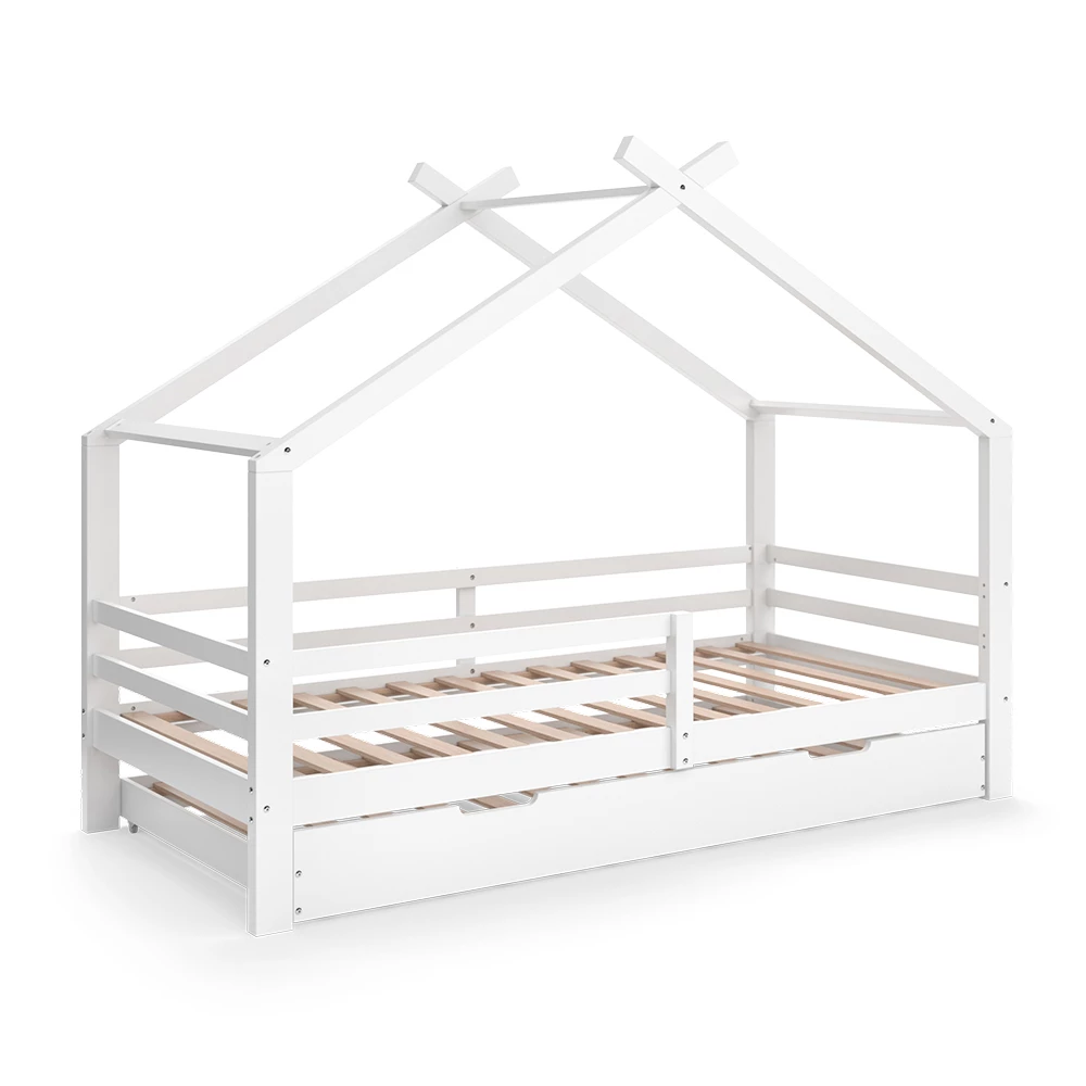 Huisbed Luni Wit 200 x 90 cm met logeerbed Vitalispa