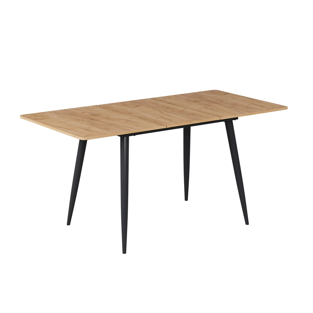 Eettafel Beaver Goldkraft eik/zwart 120 x 80 cm Uitschuifbaar Vicco