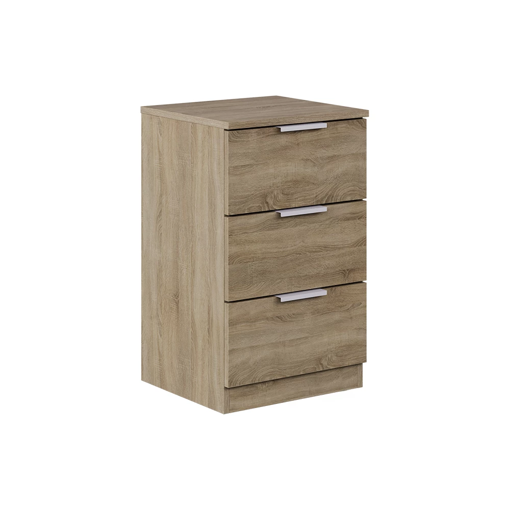 Nachtkastje Fino Sonoma 37.6 x 61.8 cm met 3 laden Vicco
