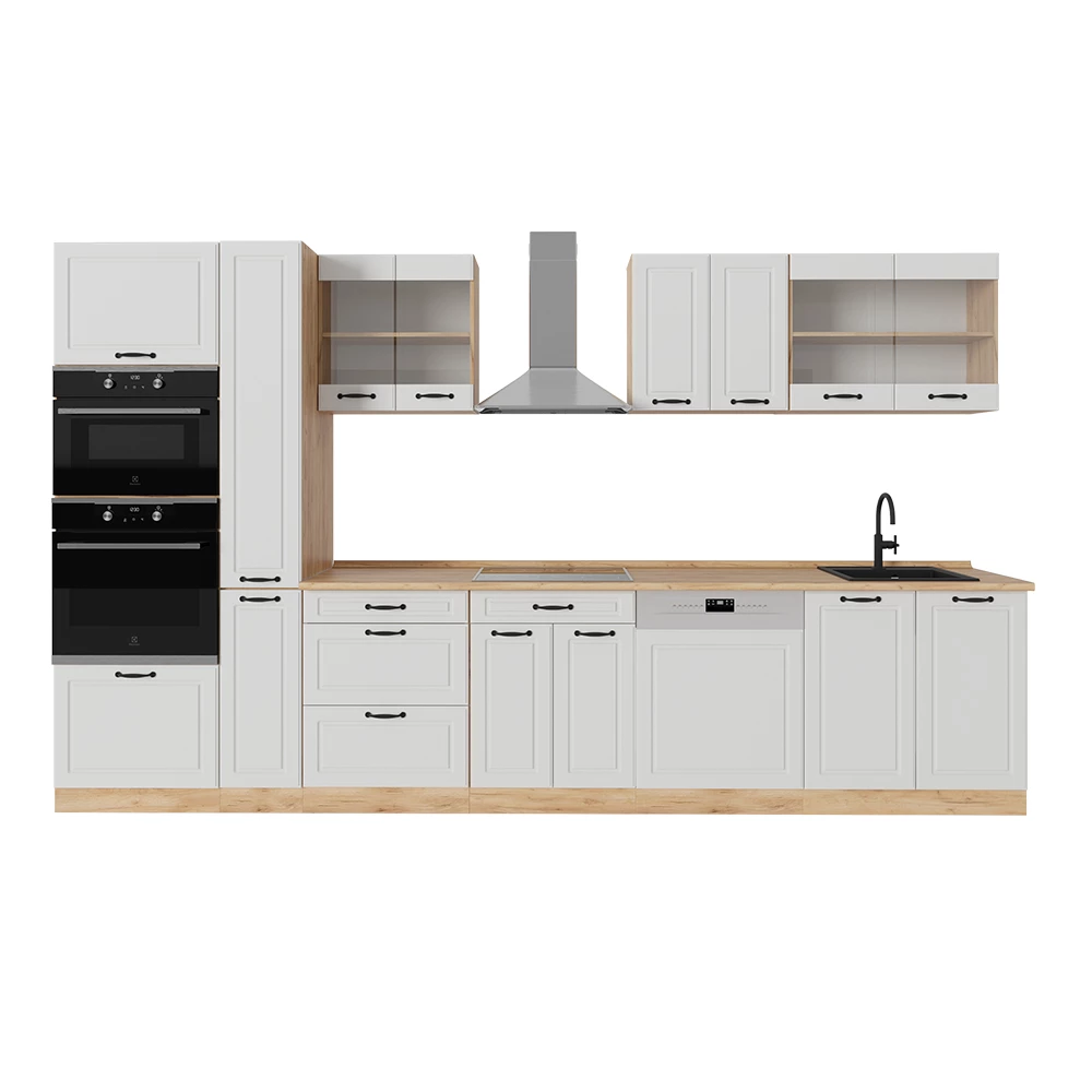 Complete keuken R-Line Wit landhuis/gouden eik 350 cm , WB Eik Vicco