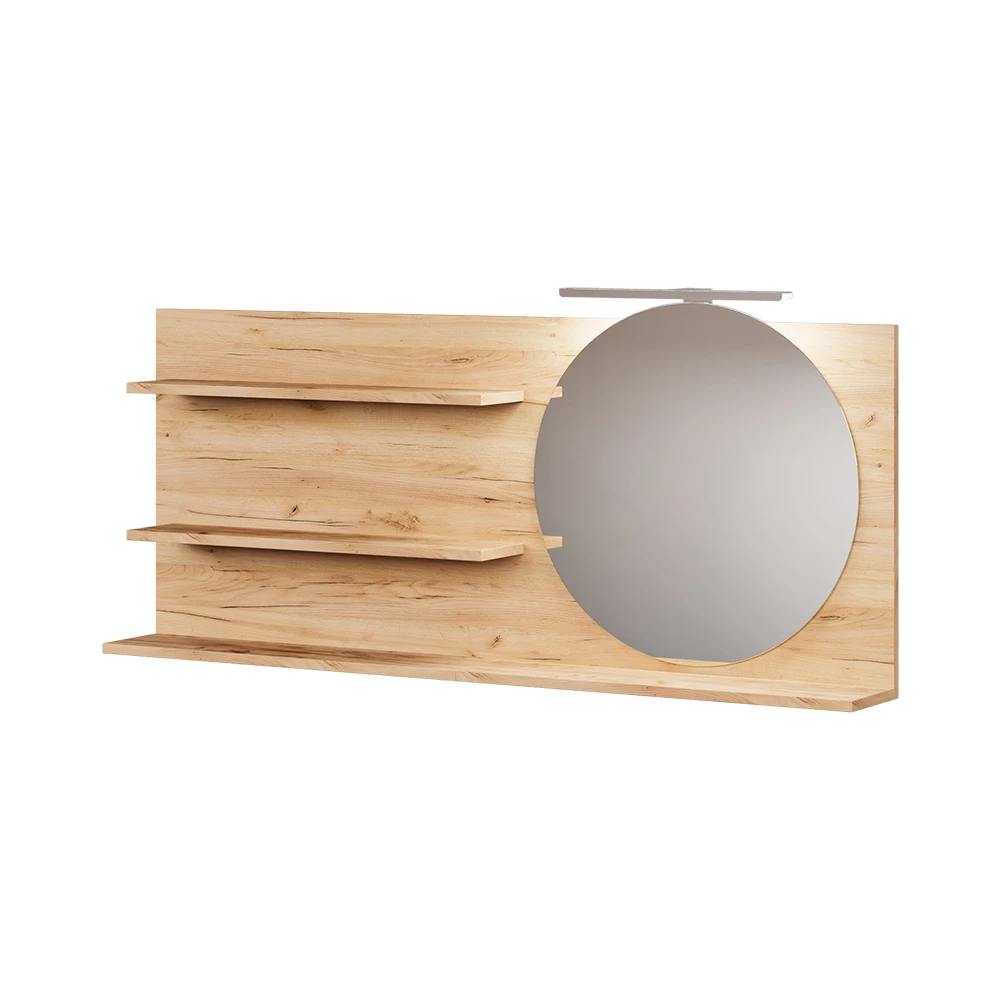 Badkamerspiegelkast Avena Eiken 120 x 50 cm met 3 open vakken Vicco