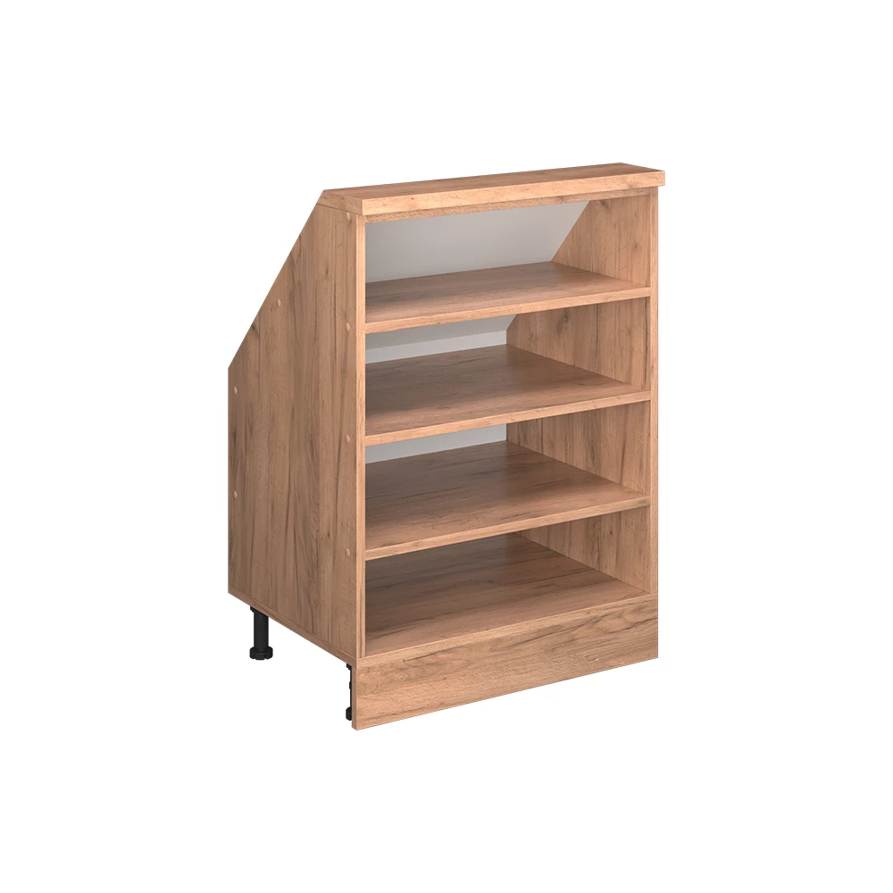 Kast voor schuine wand Rion Krachtige eik goud 60 x 81.6 cm met 4 compartimenten Vicco