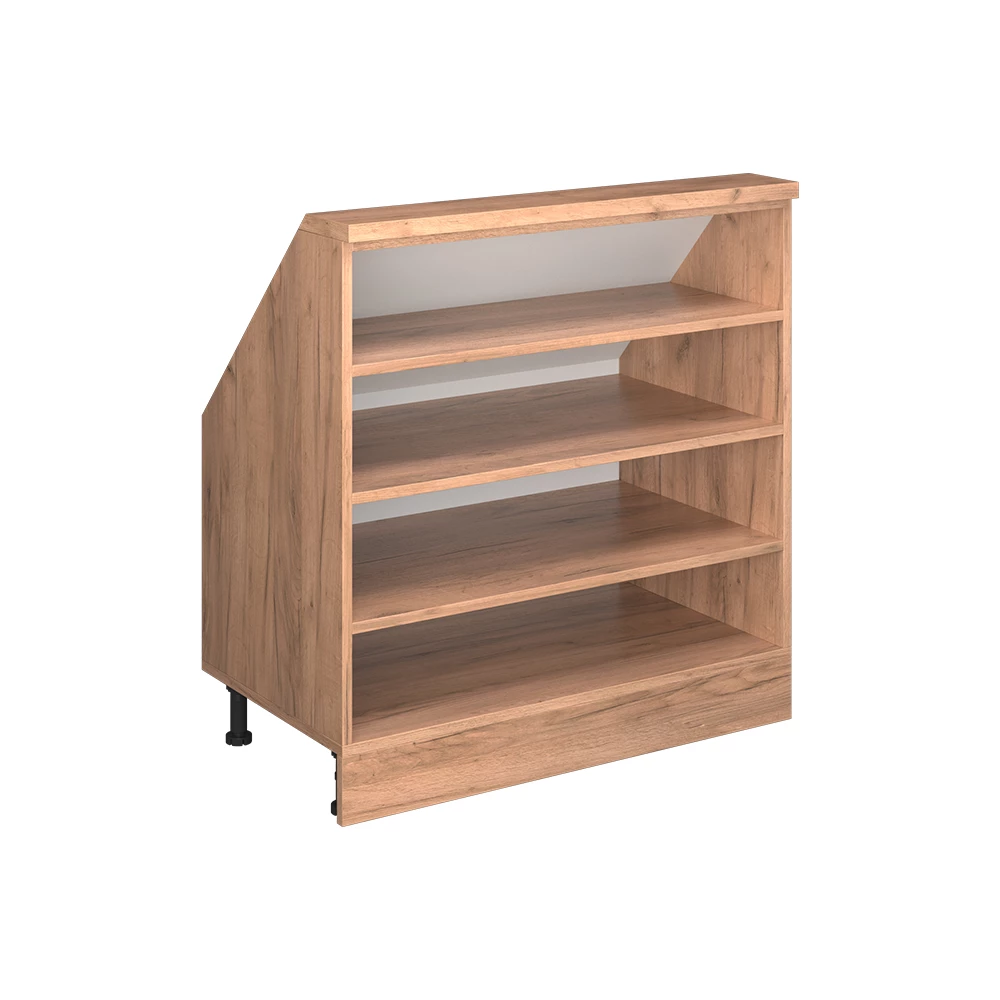 Kast voor schuine wand Rion Krachtige eik goud 80 x 81.6 cm met 4 compartimenten Vicco