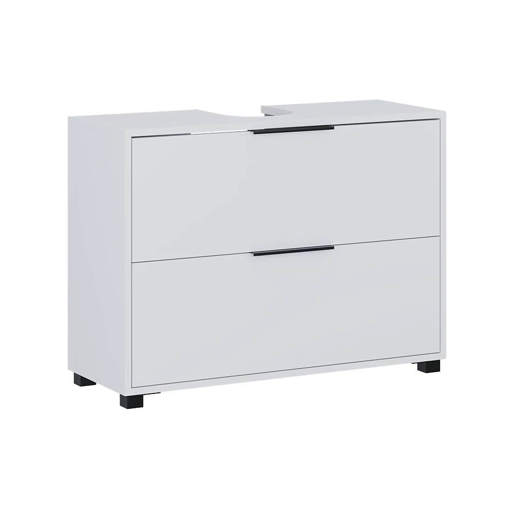 Wastafelonderkast Alina Wit 80 x 60 cm met 2 laden Vicco