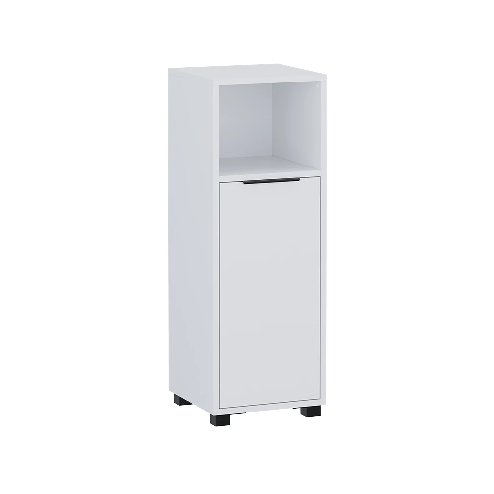 Halfhoge kast Alina Wit 30 x 86 cm met 3 compartimenten Vicco