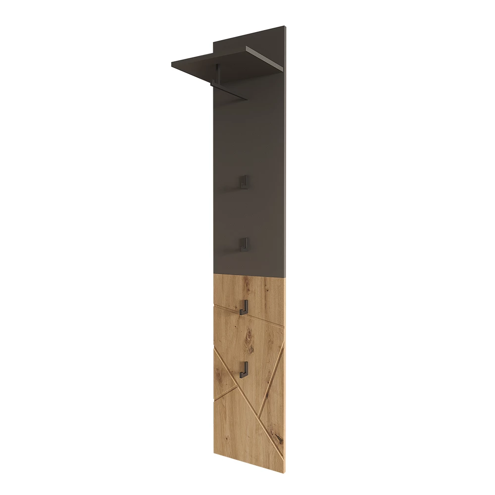 Wandkapstok Irma Antraciet/Artisan 31 x 160 cm Vicco