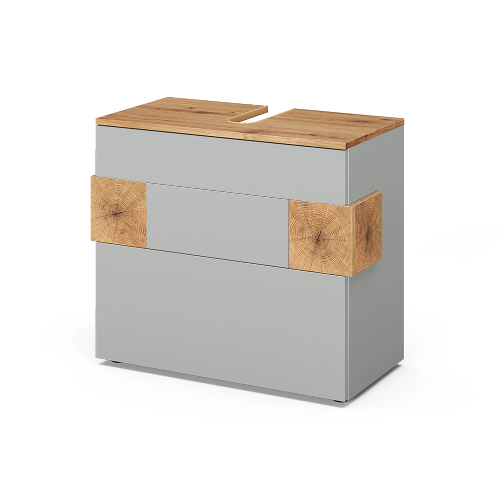 Wastafelonderkast Eden Grijs/Kunstnijverheid 70 x 64.5 cm met 2 lades Vicco