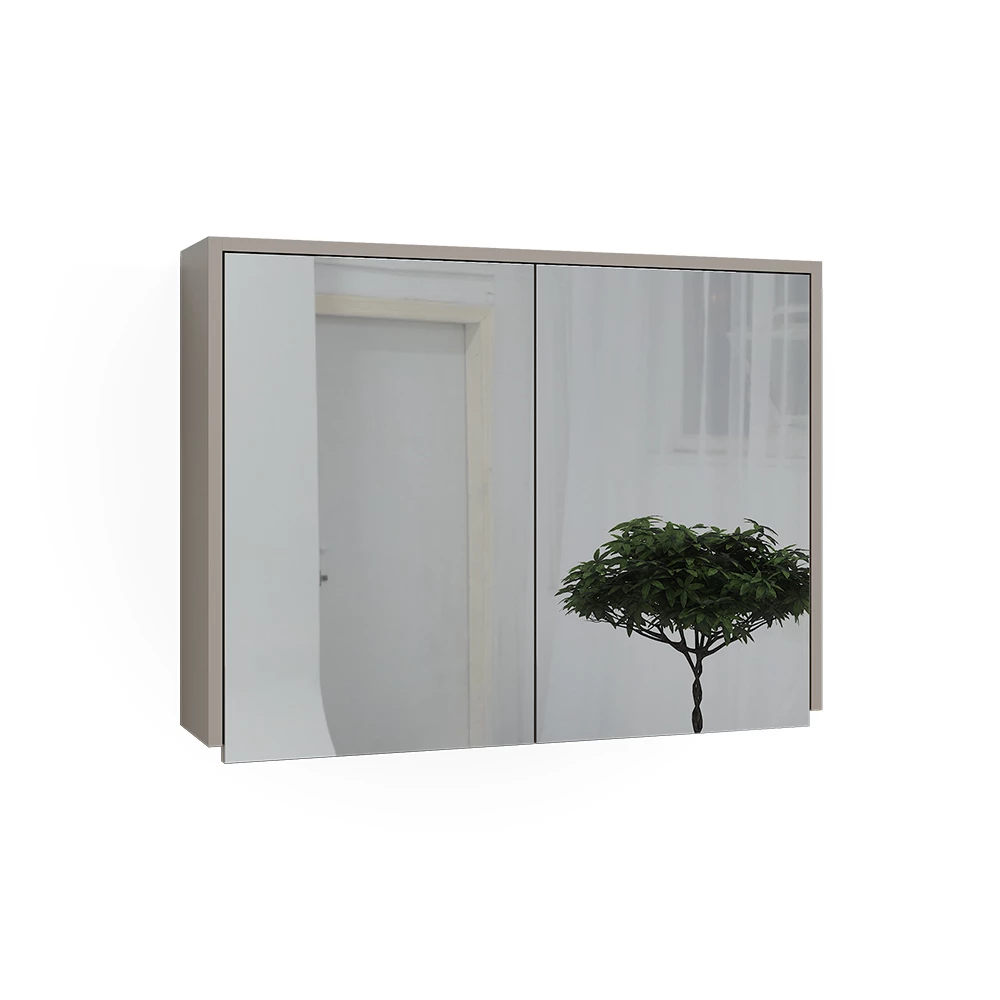 Badkamerspiegelkast J-Shape Kasjmier 80 x 60 cm met 2 gesloten compartimenten Vicco