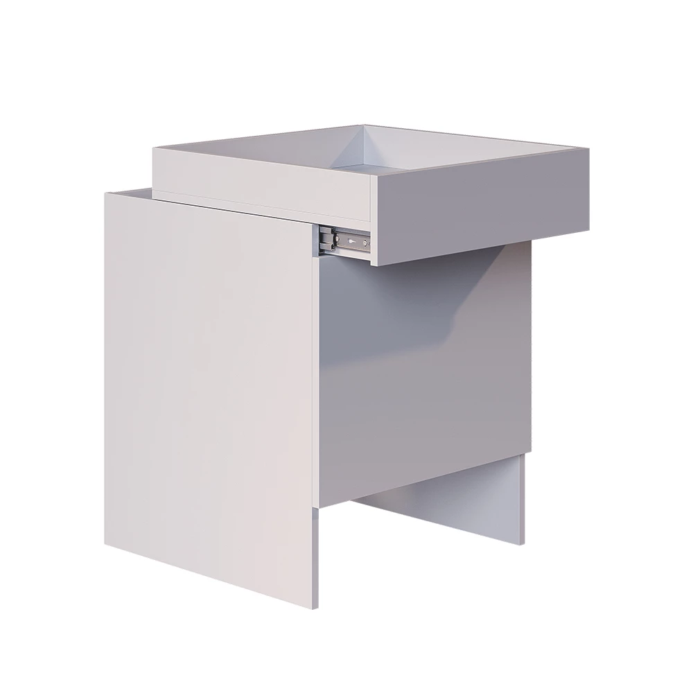 Robotstofzuigerkast Dustin Wit 50 x 67.5 cm met 1 deur Vicco