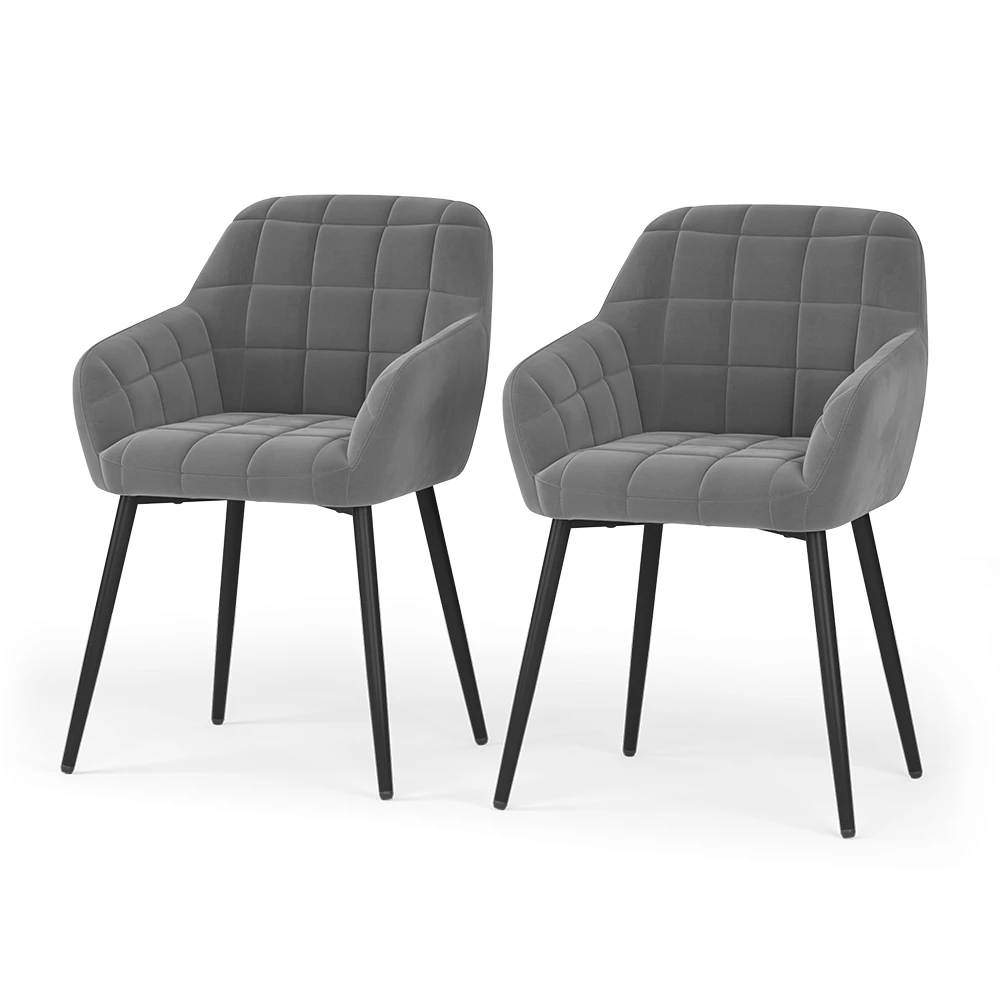Eetkamerstoel Relio Grijs 53.5 x 55.5 cm Set van 2 Vicco