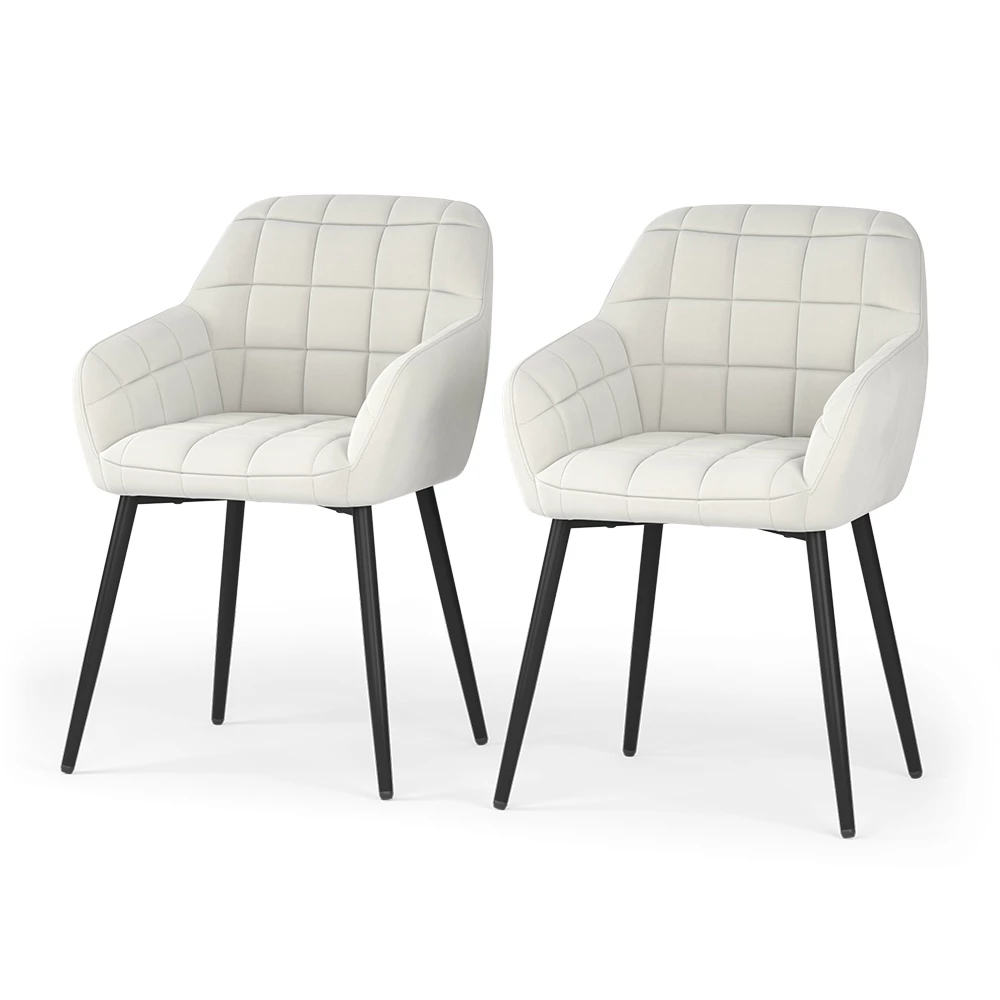 Eetkamerstoel Relio Beige 53.5 x 55.5 cm Set van 2 Vicco