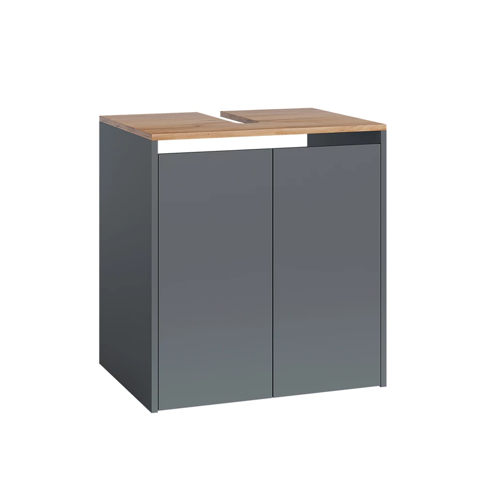 Wastafelonderkast Viktor Antraciet/gouden eik 60.2 x 65 cm Vicco