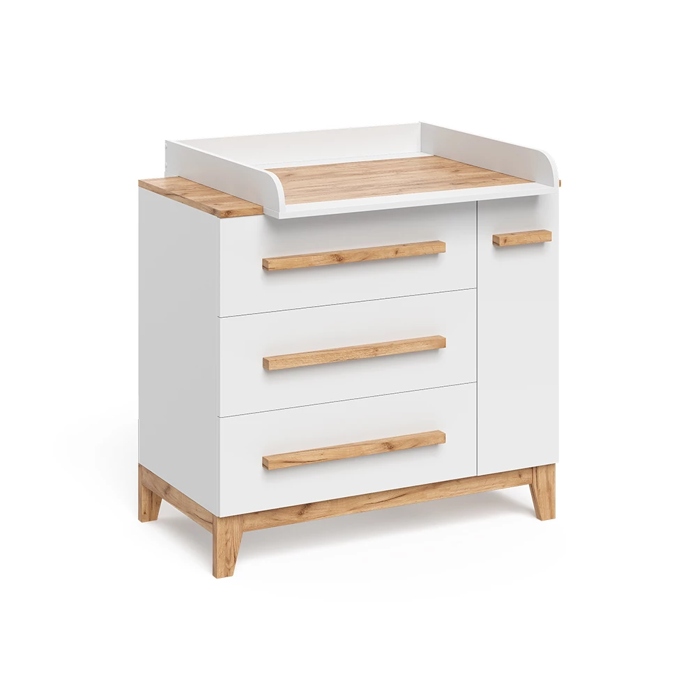 Commode Malia Wit 98 x 98 cm met 1 deur & 3 laden Vitalispa