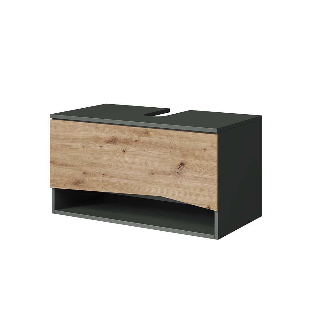 Wastafelonderkast Willow Ambachtelijk 80 x 42.8 cm met lade Vicco