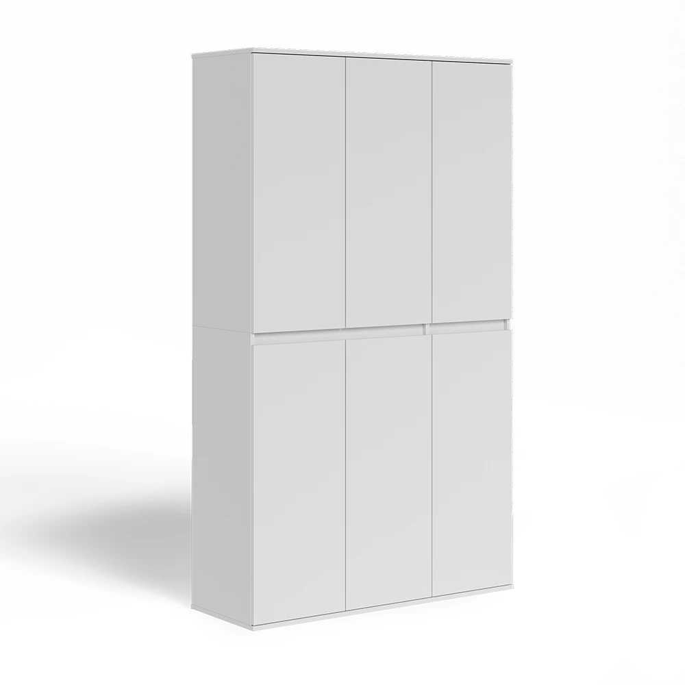 Kledingkast Claus Wit 111 x 191.5 cm met 6 deuren Vicco