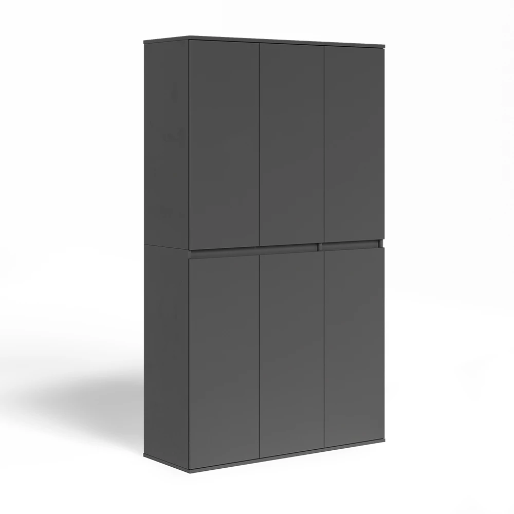 Kledingkast Claus Antraciet 111 x 191.5 cm met 6 deuren Vicco