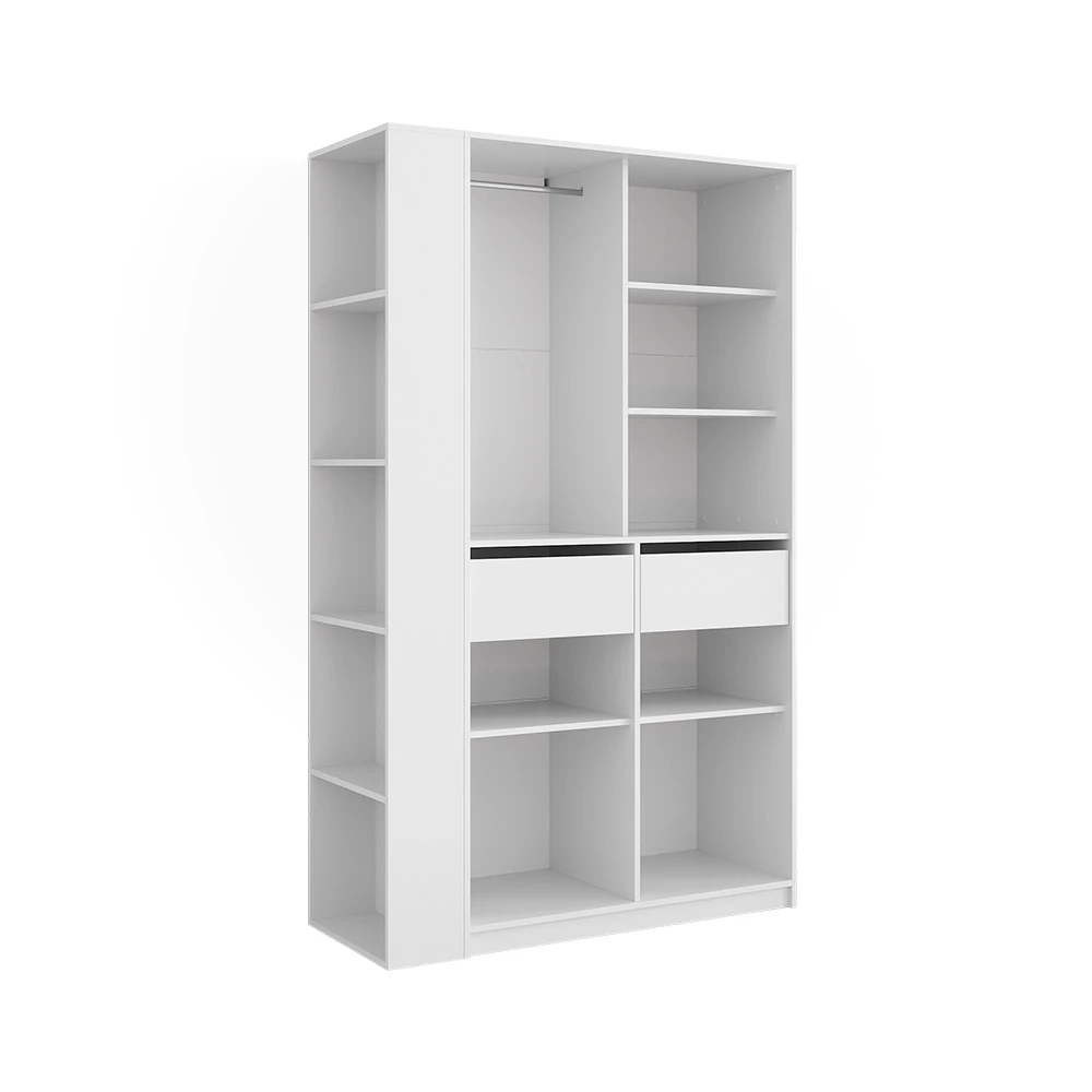 Kledingopslagkast Elmo Wit 50 x 200 cm Set van 2 Vicco