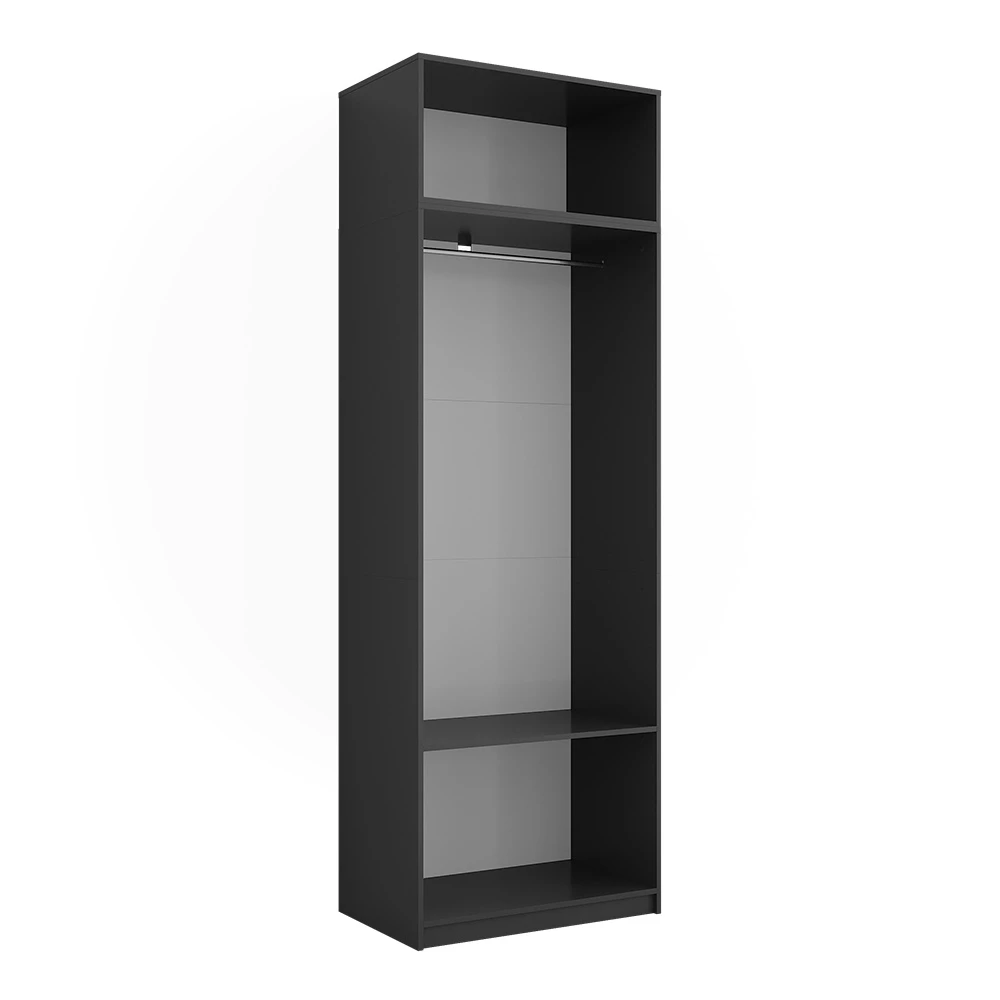 Kledingopslagkast Elmo Antraciet 80 x 40 cm Set van 2 Vicco