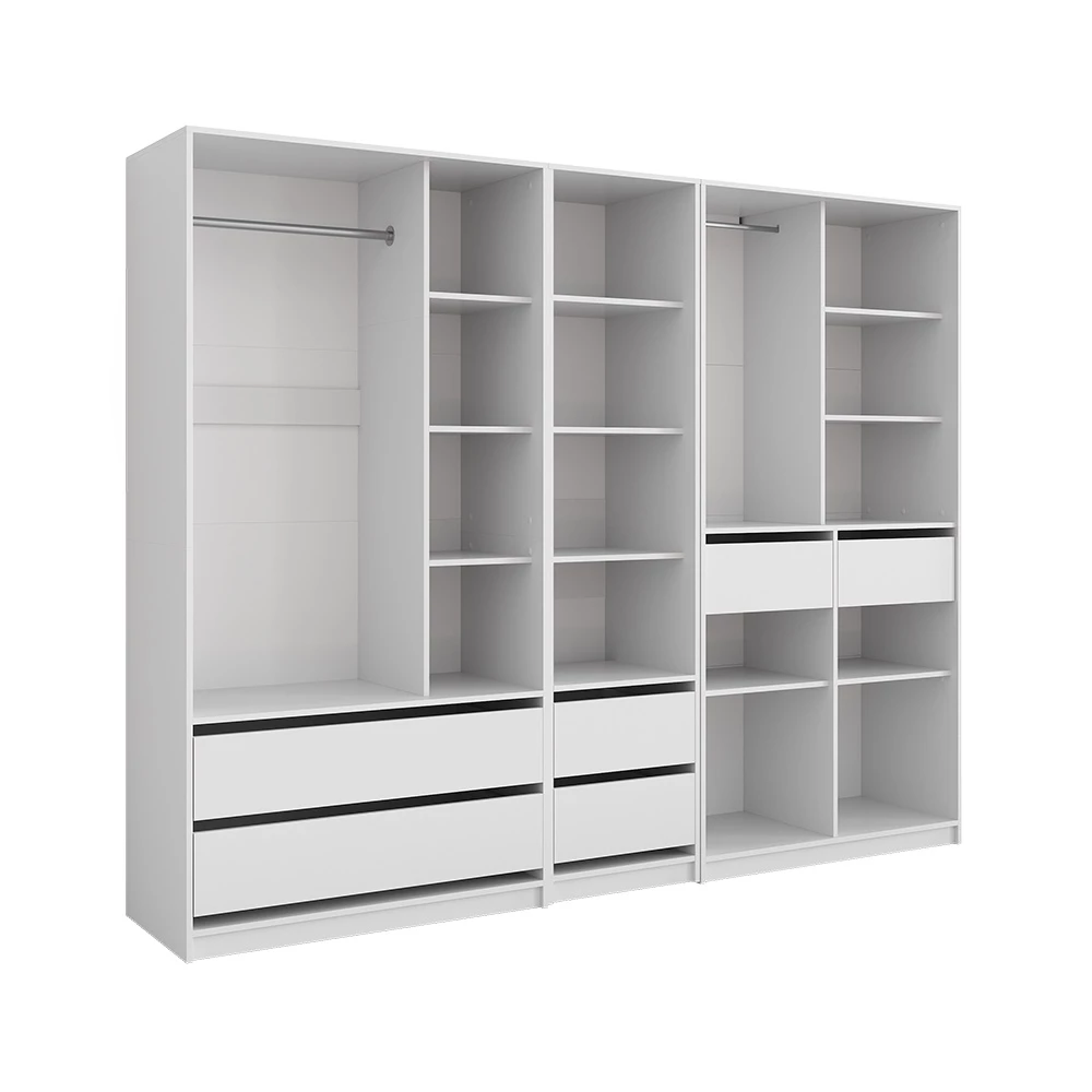 Kledingopslagkast Elmo Wit 100 x 200 cm Set van 3 Vicco