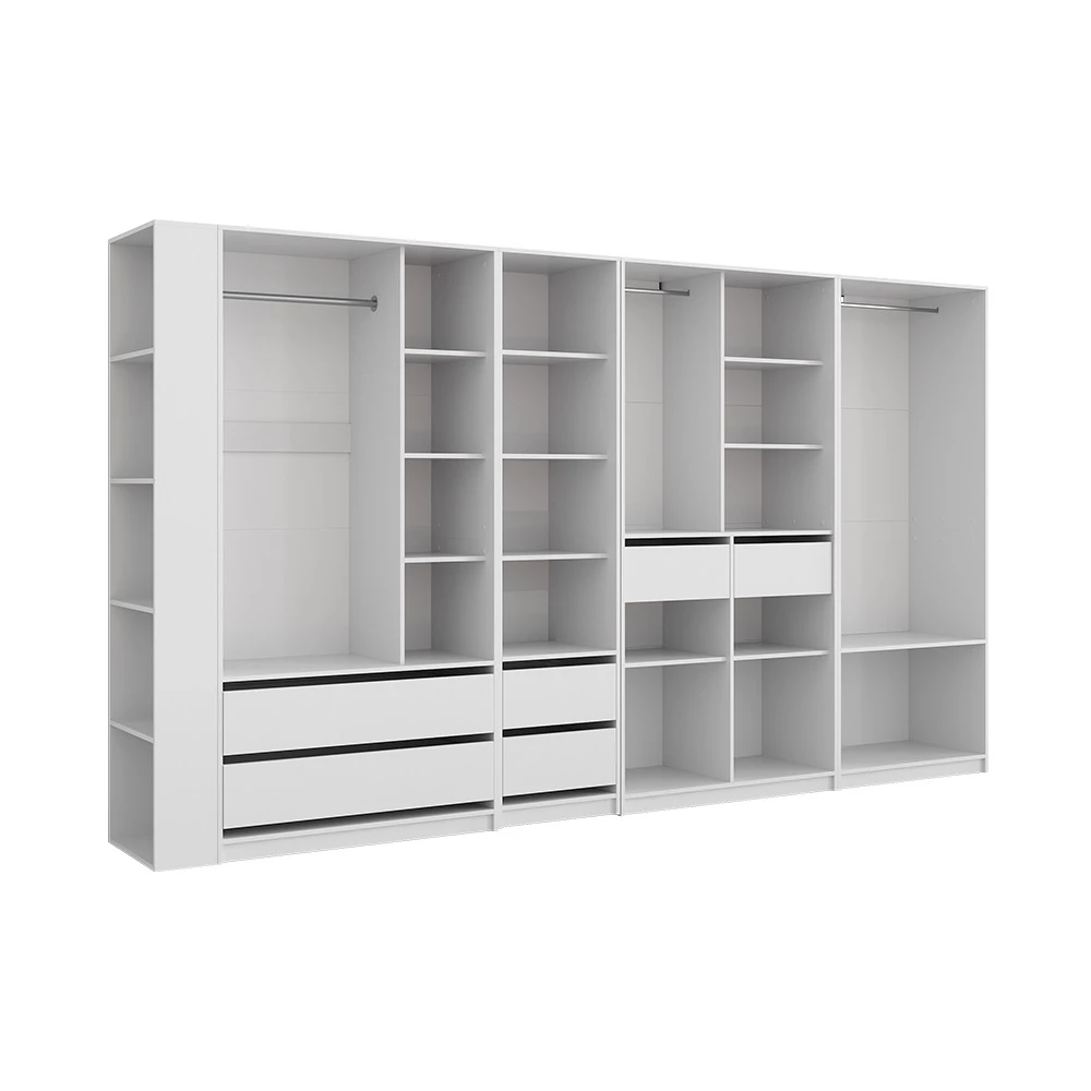 Kledingopslagkast Elmo Wit 50 x 200 cm Set van 5 Vicco