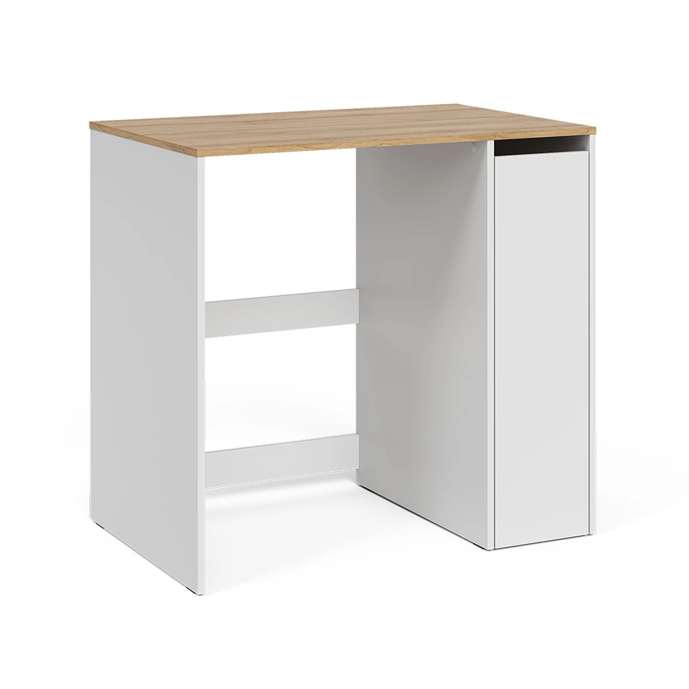 Wasmachinekast Viktor Wit/Artisanaal eiken 93.6 x 88.2 cm met 3 compartimenten Vicco