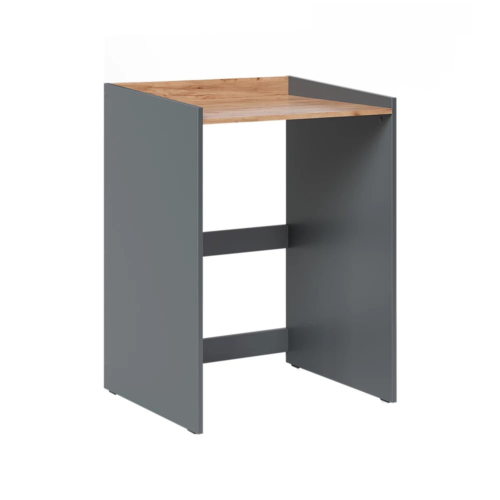 Wasmachinekast Viktor Antraciet/Goudkleurig Eiken 67.8 x 94.6 cm met rand Vicco