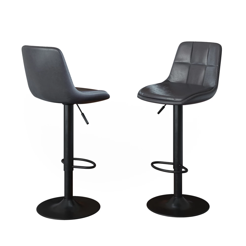 Barkrukken set van 2 Sena Grijs/Zwart 38.5 x 86 cm Vicco