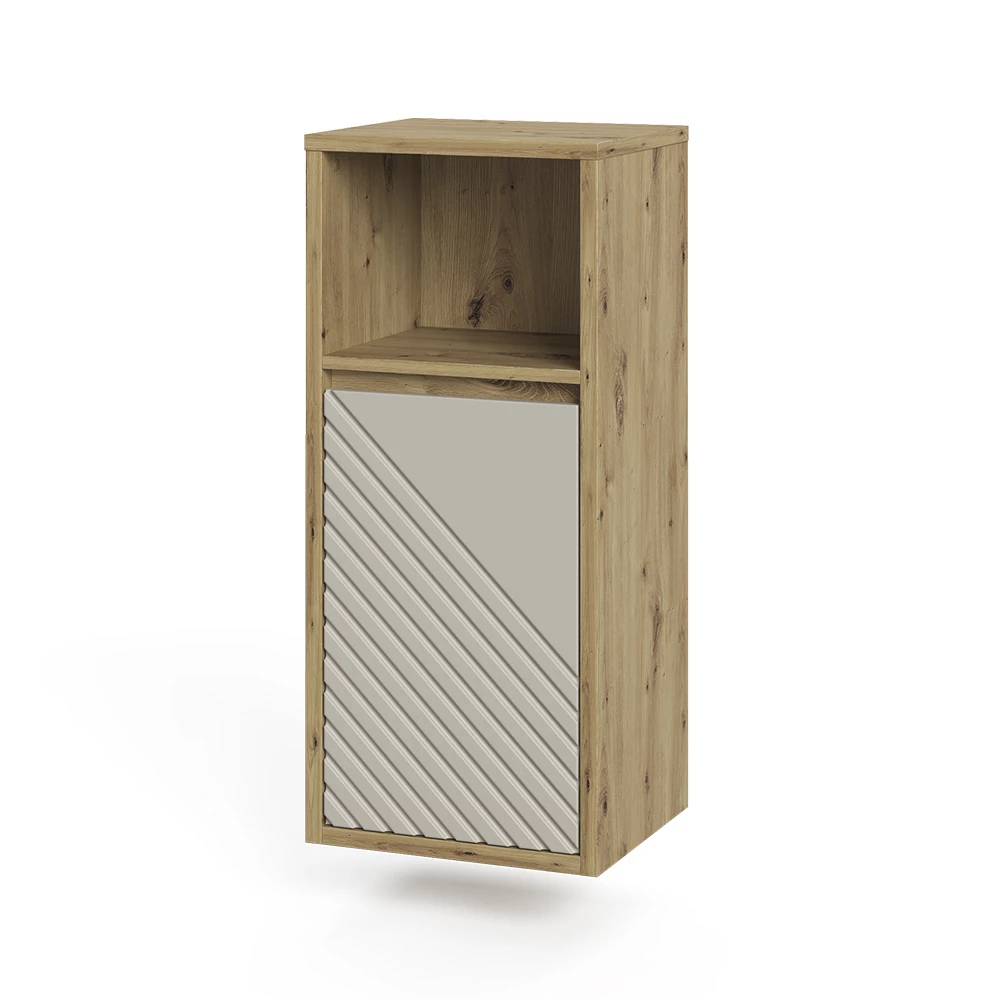 Halfhoge kast Viola Artisanaal eiken/Kasjmier 37.8 x 80 cm Vicco