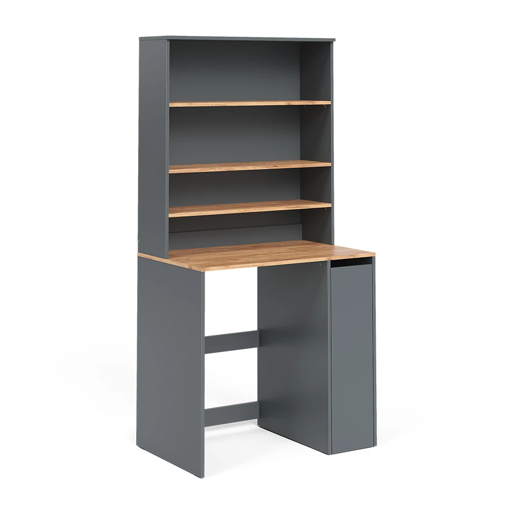 wasmachinekast Viktor Antraciet/Goudkleurig Eiken 93.6 x 88.2 cm 2 delen met legplank Vicco