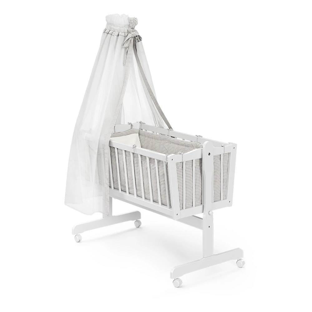 Kinderbed Wit 40×90 met wielen Vitalispa