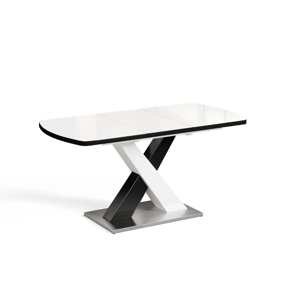 Eettafel Chinto Zwart/wit 120 x 80 cm Uitschuifbaar Vicco
