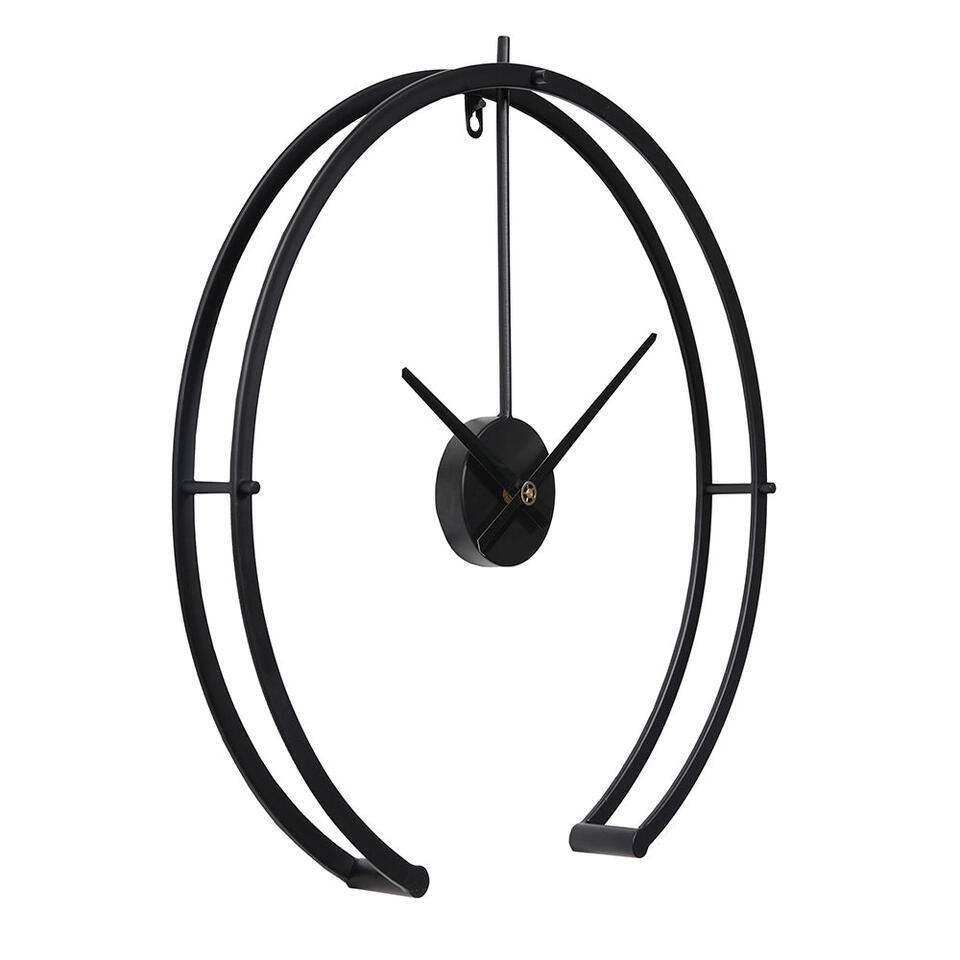 LW Collection Wandklok Denzel Zwart 82cm