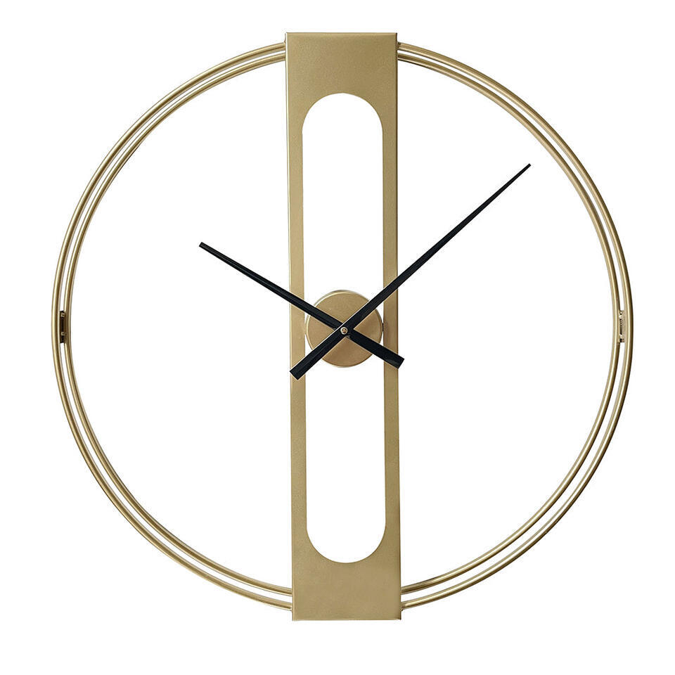 LW Collection Wandklok Jayden goud 60cm