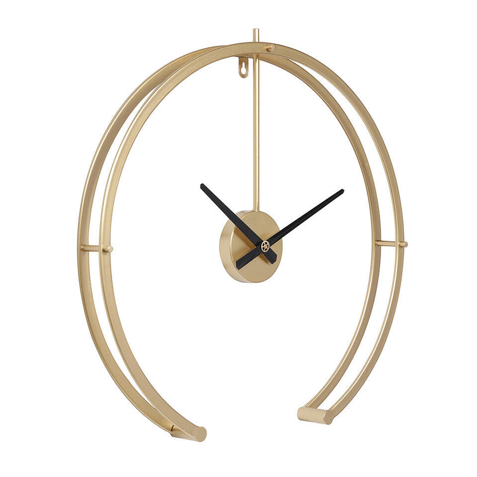 LW Collection Wandklok Denzel Goud 52cm