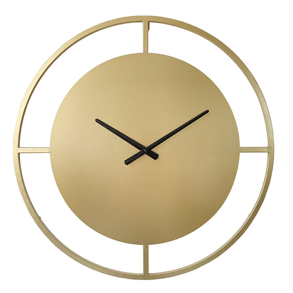 LW Collection Wandklok Danial goud 80cm