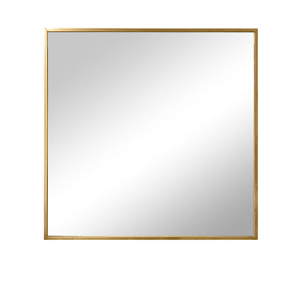 LW Collection Wandspiegel goud vierkant 80×80 cm metaal