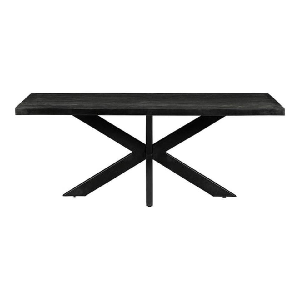 Eettafel Memphis Black 160x90cm Rechthoekig Zwart