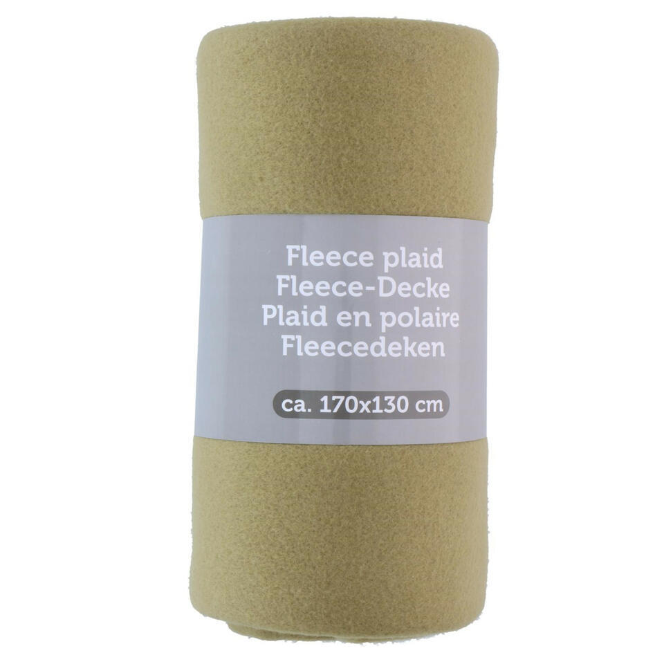 Excellent Houseware Deken / plaid – fleece – mosgroen 170 x 130cm