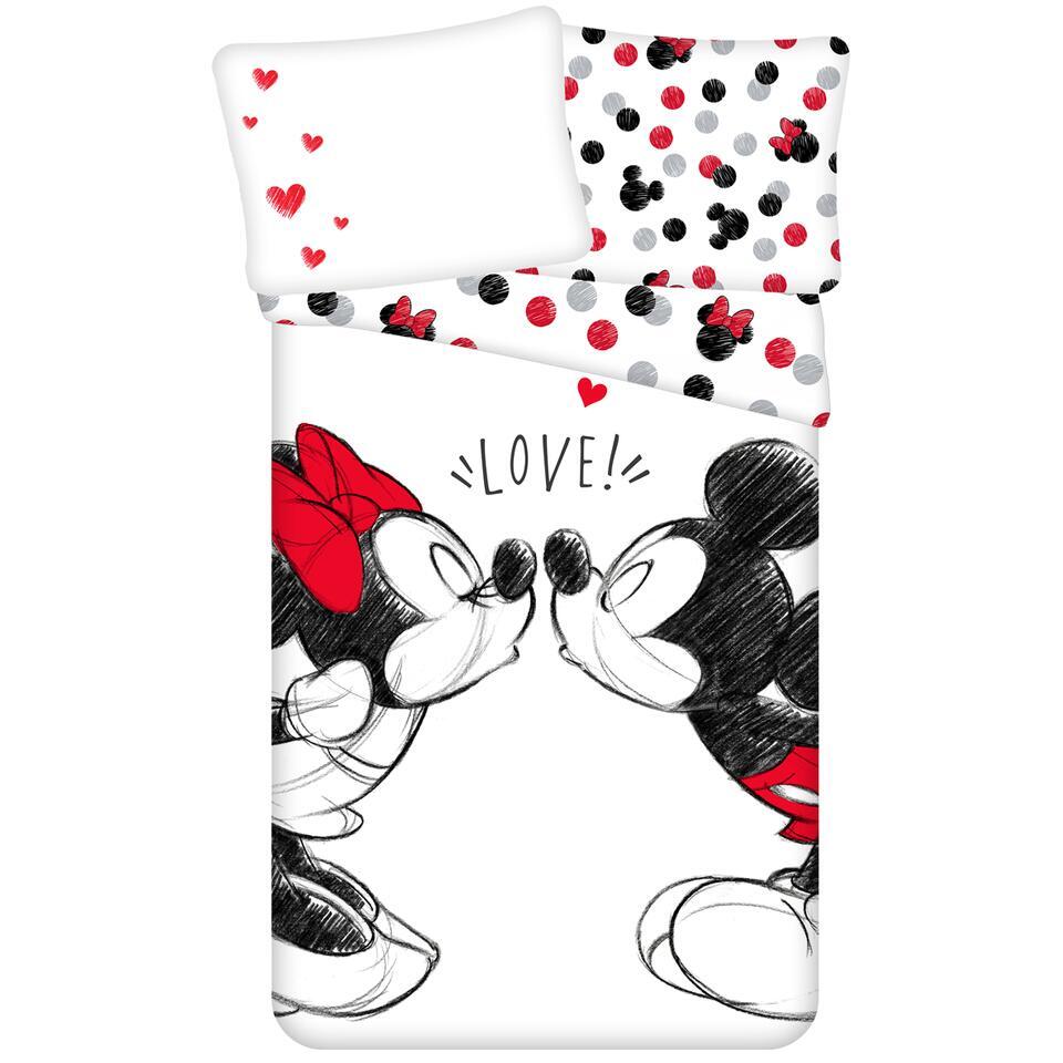 Disney Minnie & Mickey Mouse Dekbedovertrek, Love – 140 x 200 cm – Katoen