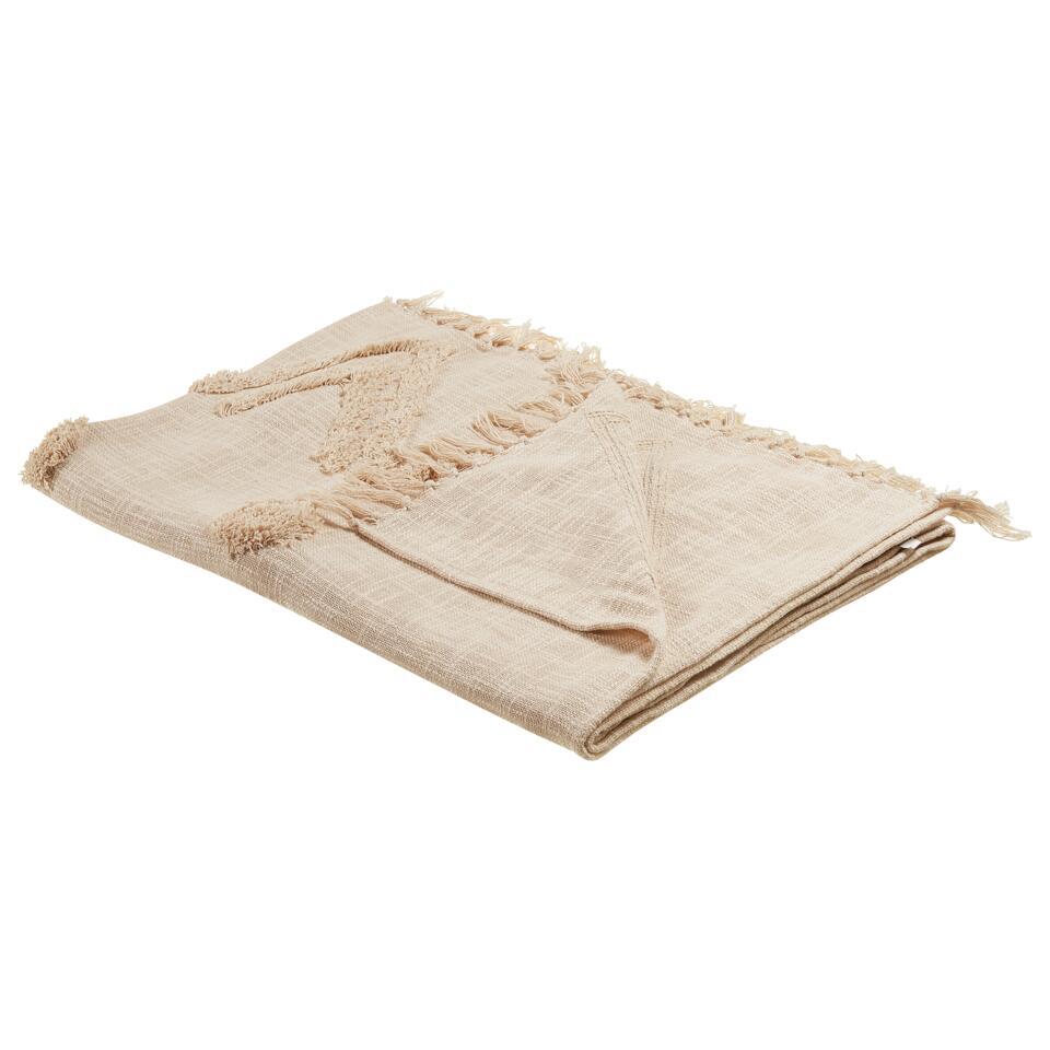 FATEHPUR – Plaid – Beige – 130 x 180 cm – Katoen