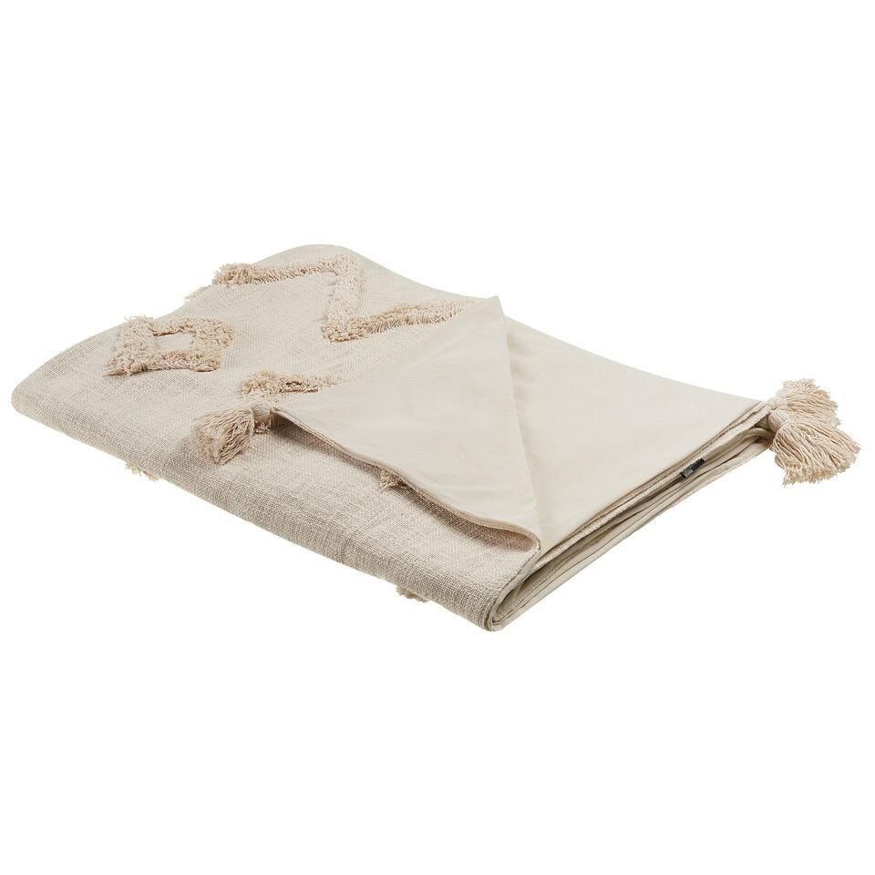GUNA – Plaid – Beige – 130 x 180 cm – Katoen