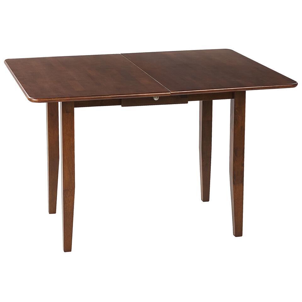 MASELA – Uitschuifbare eettafel – Donkere houtkleur – Rubberhout