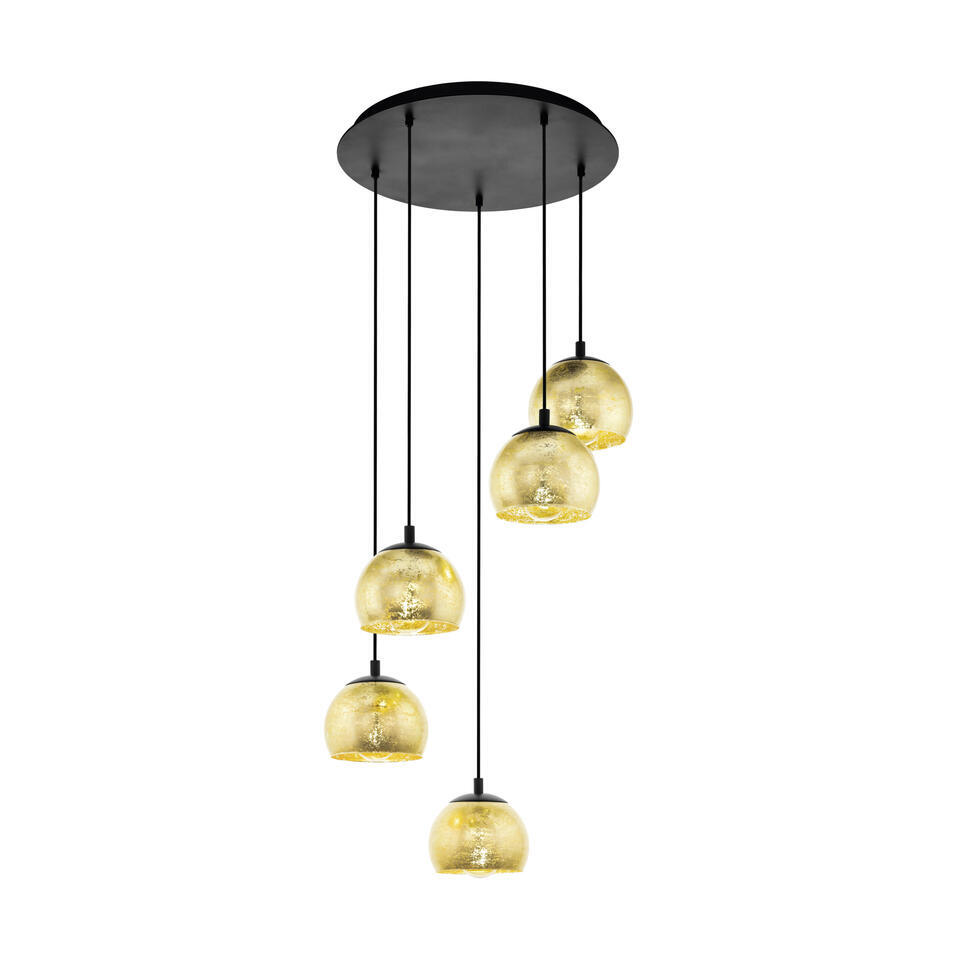 EGLOAlbaraccinHanglamp-E27-Ø58,5cm-Zwart/Goud