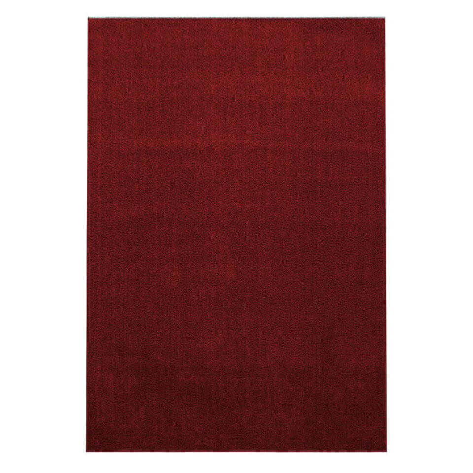 Basics Effen Vloerkleed Rood Laagpolig – 140×200 CM