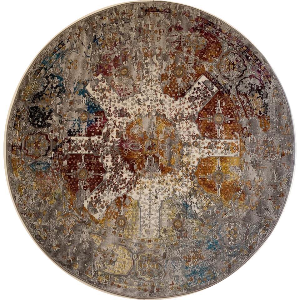 Picasso Feraghan Vintage Rond Vloerkleed Multi / Beige – 200 CM Ø